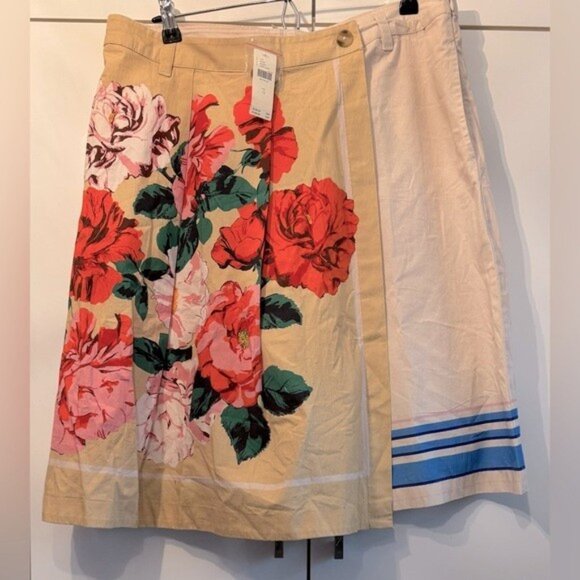 Anthropologie Floral Tan Shorts - Picture 9 of 16